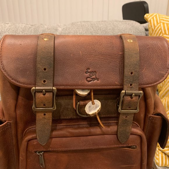 LM Leather Goods Bridges Backpack in Whiskey - Picture 9 of 16